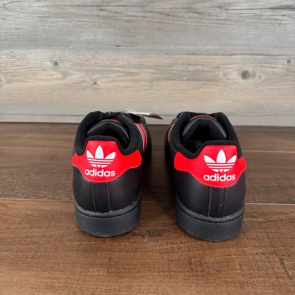 adidas Superstar 2 Mens Size 13 Core Black Lucid Red Cloud White JQ3176 - Picture 5 of 9